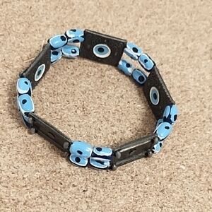 Blue Evil Eye Beaded Bracelet